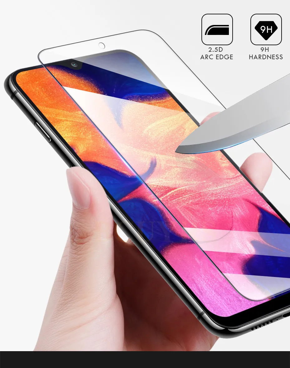 3 шт. защитный Стекло для samsung Galaxy A50 A40 A20 Экран протектор для samsung M10 M20 M30 A30 A70 A80 A90 A10 закаленное Стекло