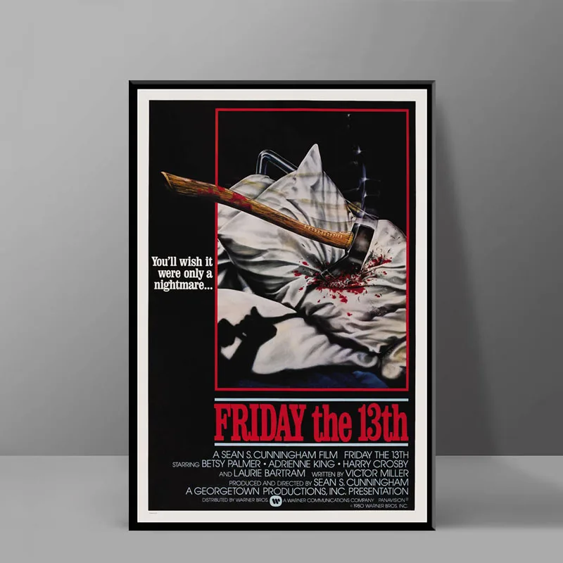 

Friday the 13th Jason Voorhees Classic Horror Movie Art Canvas Painting Poster Wall Home Decor
