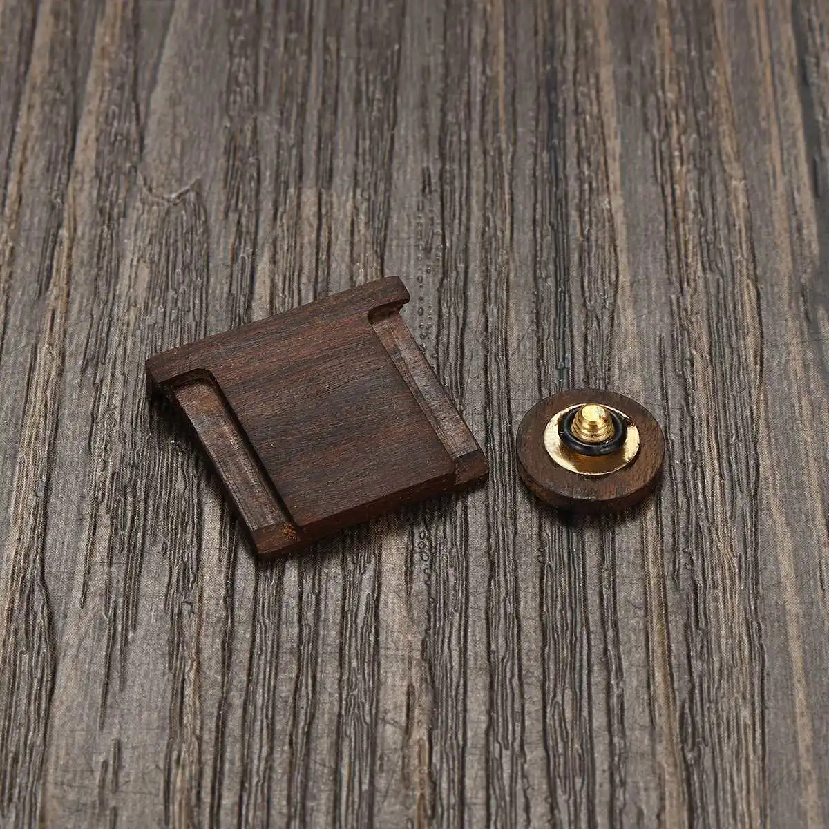 Деревянная деревянная кнопка затвора камеры Горячий башмак Крышка Комплект для