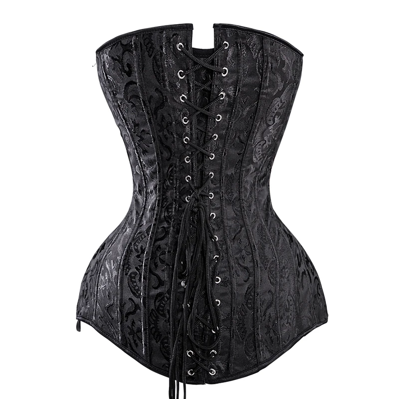 

Female Full Body Shaper Boned Long Torso Shapewear Corset Spiral Steel Bridal Corselet Overbust Korset Sexy White XS to 6XL