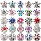 5 шт.лот оптовая продажа оснастки ювелирные изделия смешанные Имитация Жемчужный Цветок из горного хрусталя 18 мм кнопки для оснастки браслет ювелирных изделий