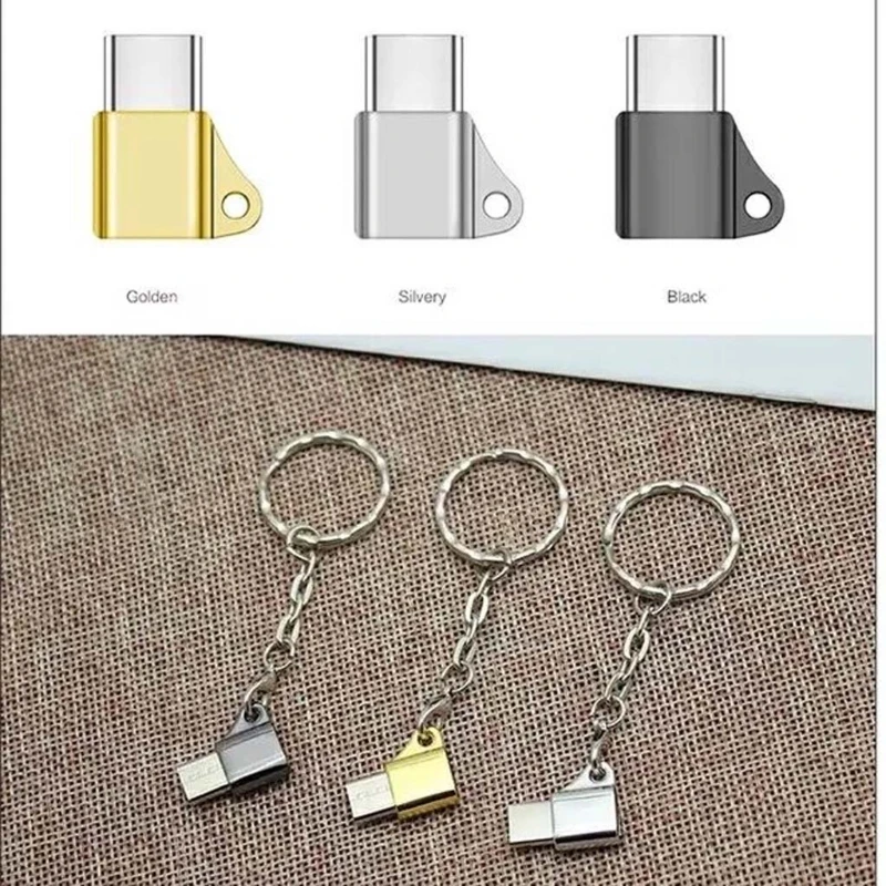 Новый Переходник USB C 3 1 Type папа микро мама соединитель брелок для телефона Huawei zte