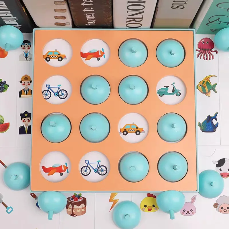 

Children's Memory Chess Wooden Toys Board Game Children's Educational Cognitive Ability Teaching Aids Parent-child Holiday Gifts