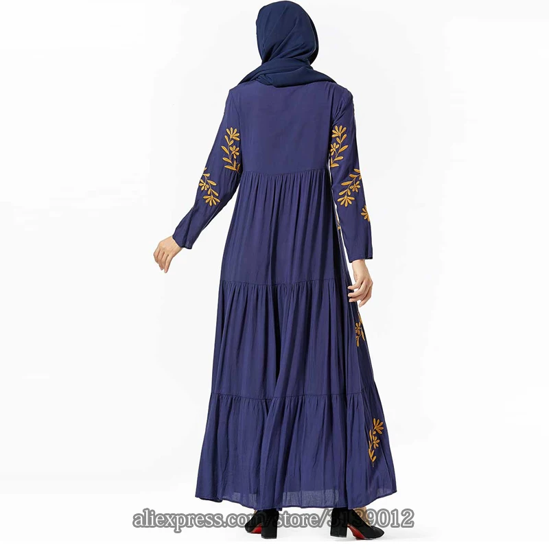 Abaya турецкие платья Исламская Малайзия мусульманский хиджаб женская одежда