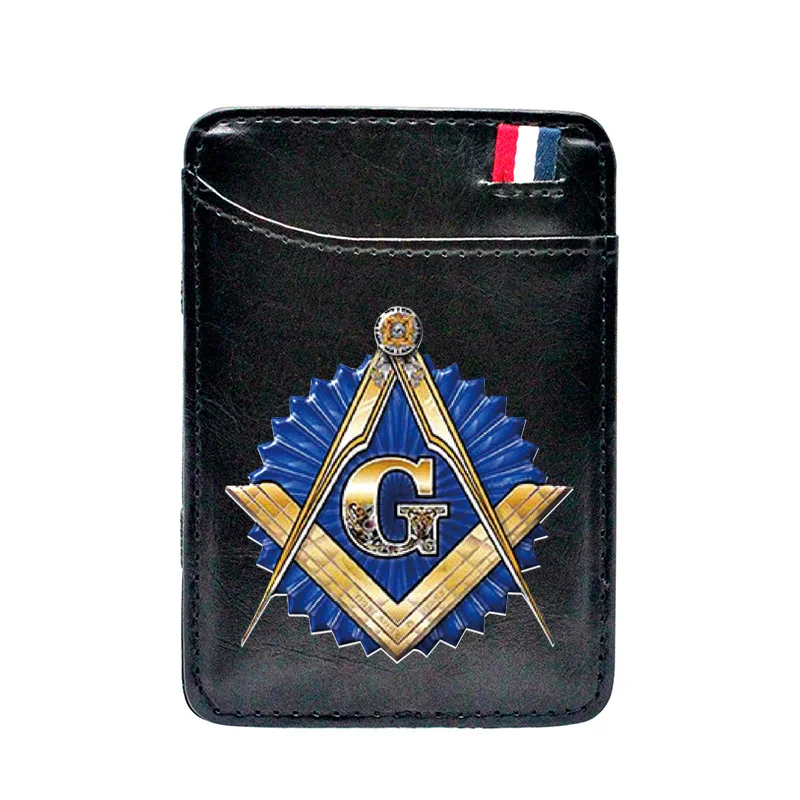 Классические черные кожаные Волшебные кошельки из масонской кожи модные