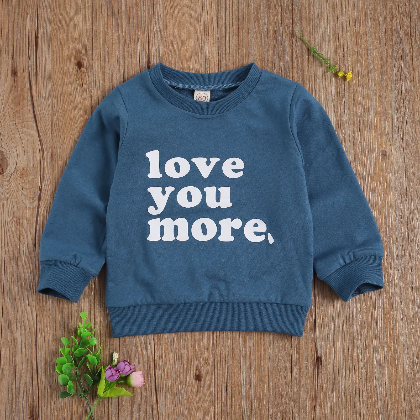 0-4Y Speing Autumn Infant Kids Girls Boys New Sweatshirt Tops Letter Print Long Sleeve Pullover Casual Tops 3 Colors Hoodies