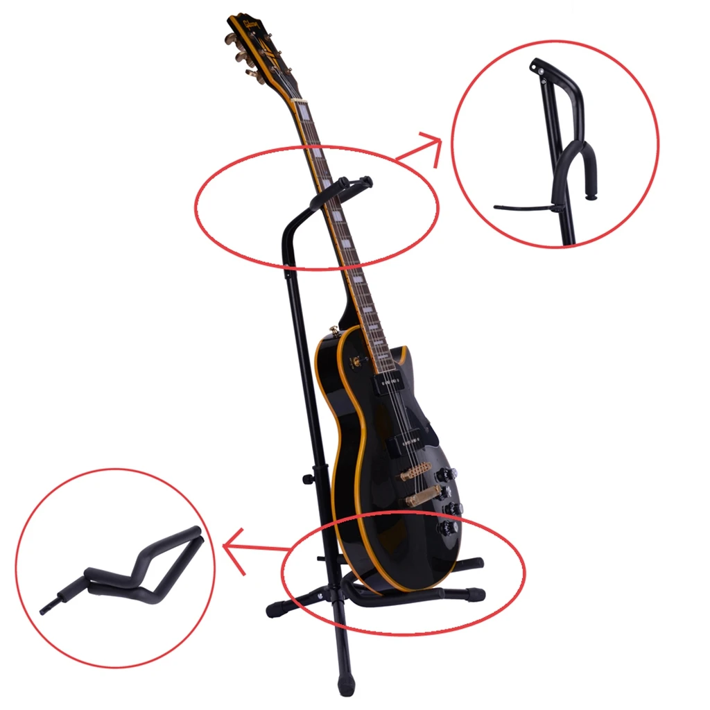 

Складная подставка для гитары Прочная гибкая Регулируемая удобная в использовании компактная