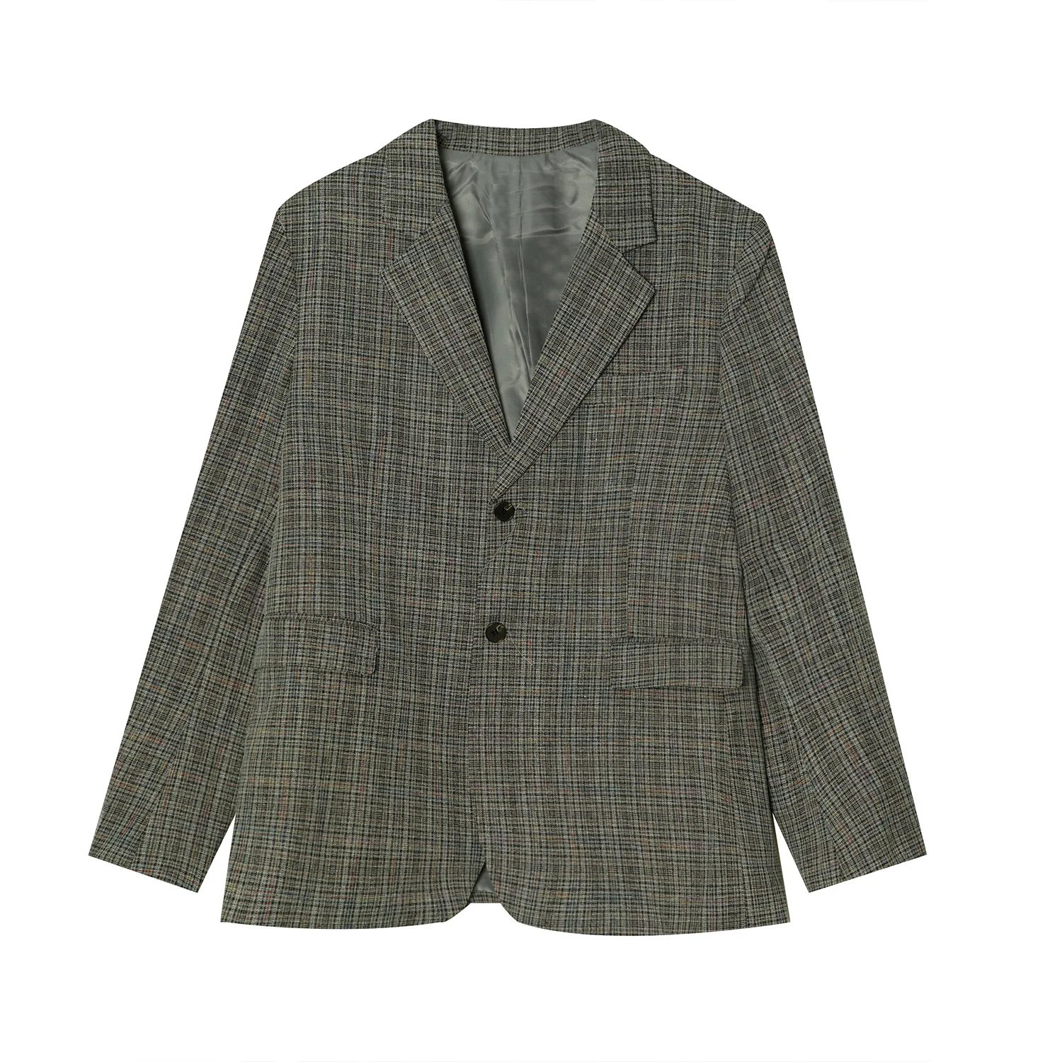 

MTL men | 2021 spring new product fashion lattice suit men's trend loose suit coat men