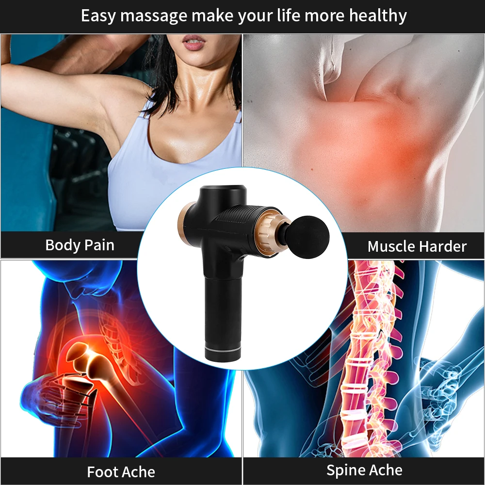 Портативный Массажный пистолет для мышц массажер глубоких тканей