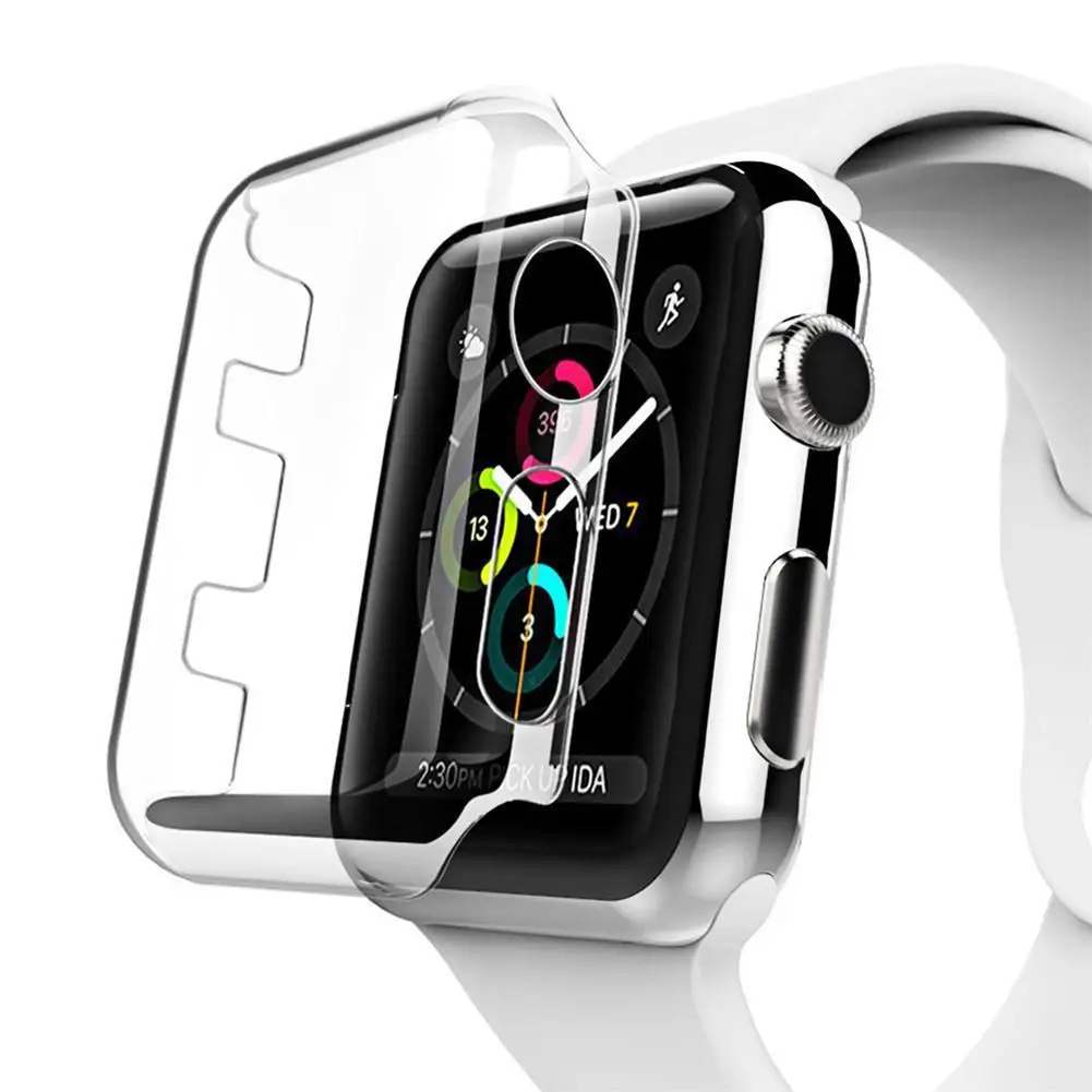 Силиконовый Жесткий Чехол для Apple Watch Series 4 44 мм 40 средство защиты ПК Чехлы Iwatch все
