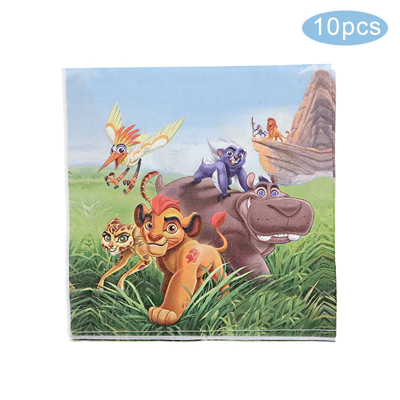 

The Lion Guard Them Birthday Party Decoration Disposable tablewares Set Paper Plates Cup Napkins Lion Baby Shower Party Supplies