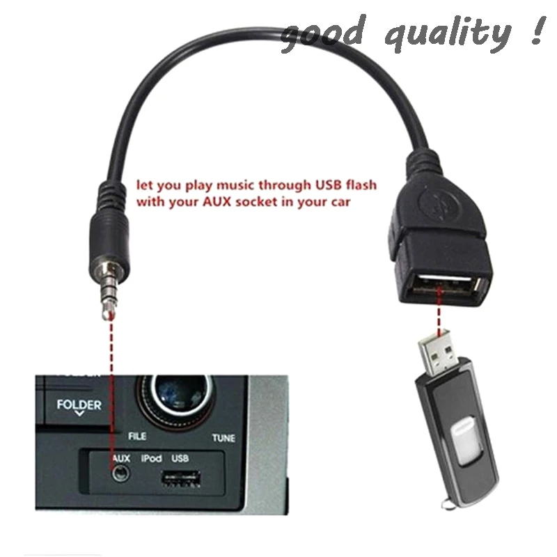 Car AUX Jack Converter Adapter Cable for mitsubishi outlander 3 opel volvo xc90 peugeot 308 daewoo nexia | Автомобили и мотоциклы