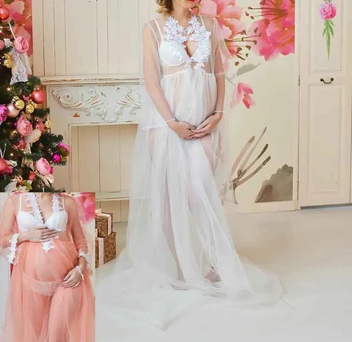 Платья для беременных фотосессии кружевное платье реквизит длинные платья