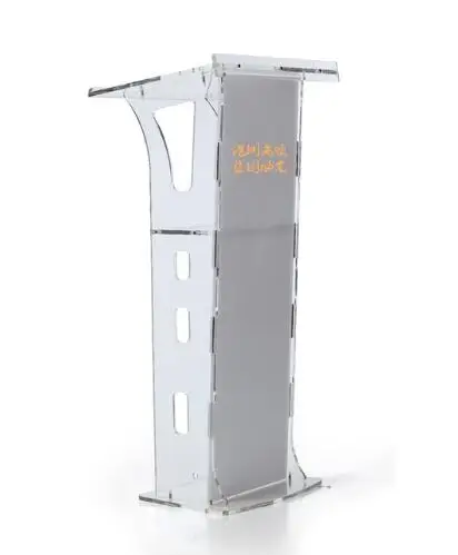 

Logo customize Crystal podium Acrylic crystal transparent platform stage Launch ceremony hotel podium church pulpit