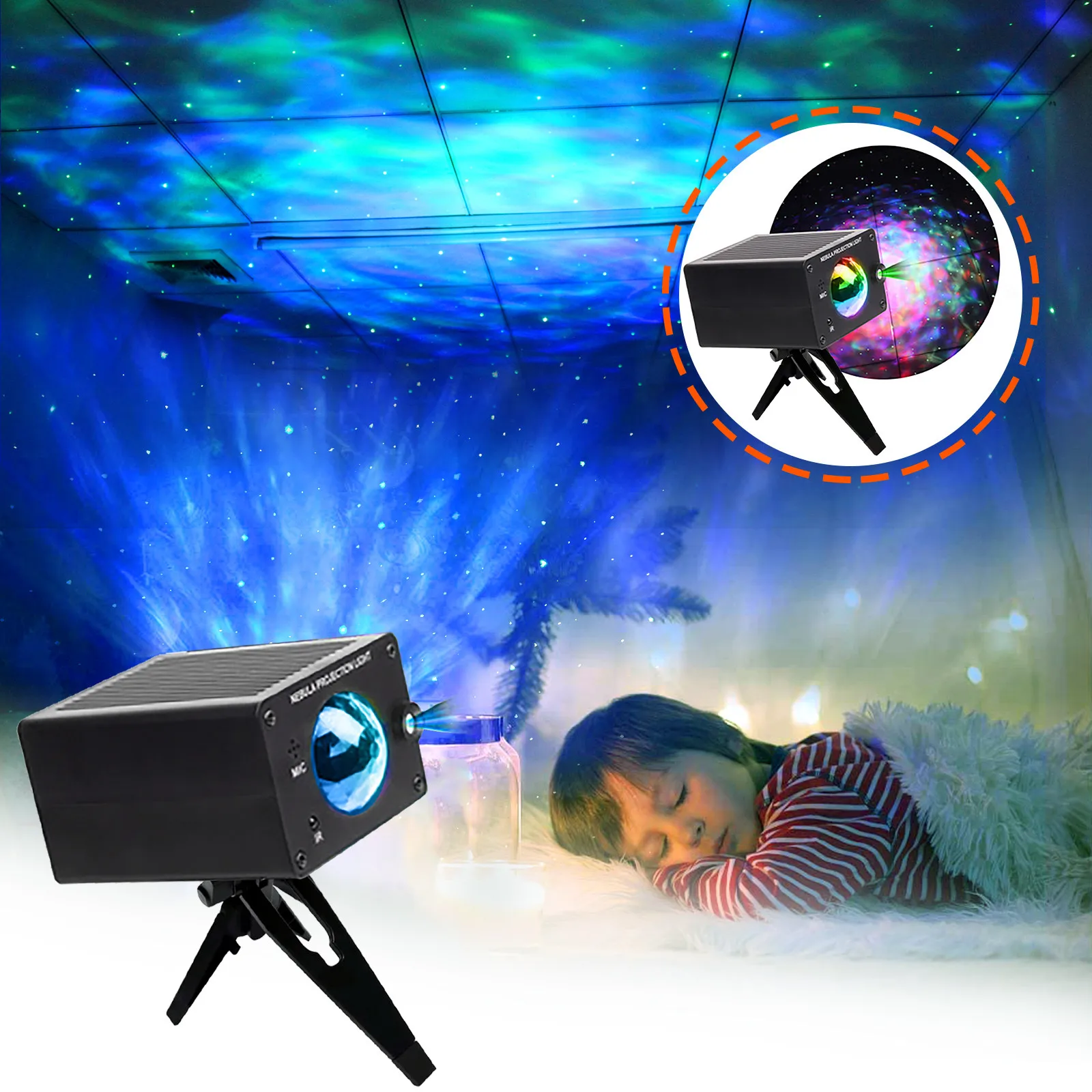 Водонепроницаемый Светодиодный проекционный светильник QW с рисунком