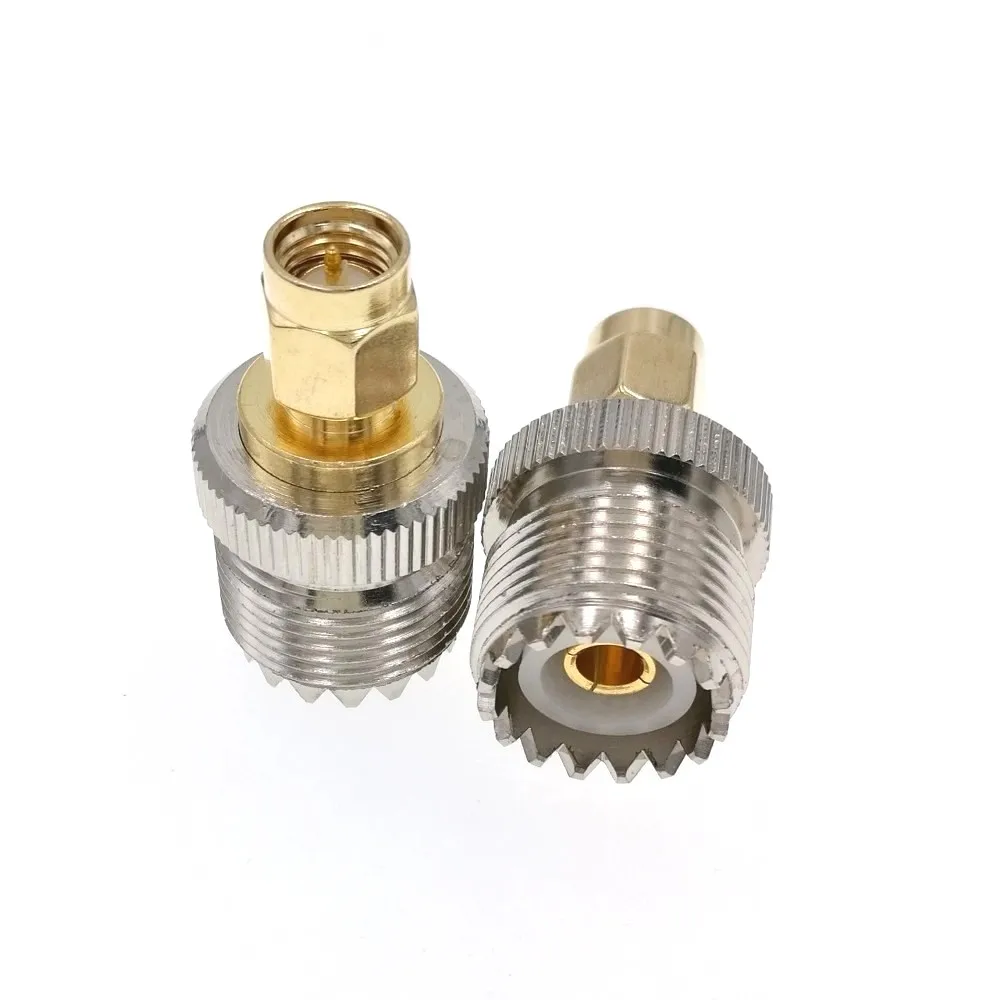

10pcs UHF Female SO-239 Jack To SMA Male Plug RF Adapter Connector