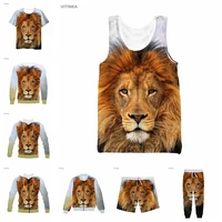 vitinea new 3d full print lion t shirtsweatshirtzip hoodiesthin jacketpants four seasons casual d01
