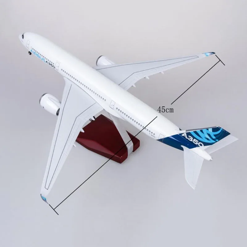 47 см 1/142 масштаб самолет Airbus A350 прототип XWB авиакомпания Модель W светильник и колеса литья под давлением пластиковая Смола самолет для сбора