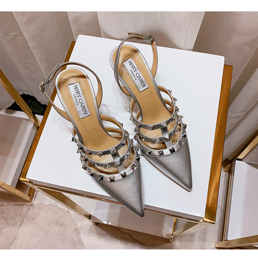 Сандалии Junetxin женские с закрытым носком дизайнерские босоножки из натуральной