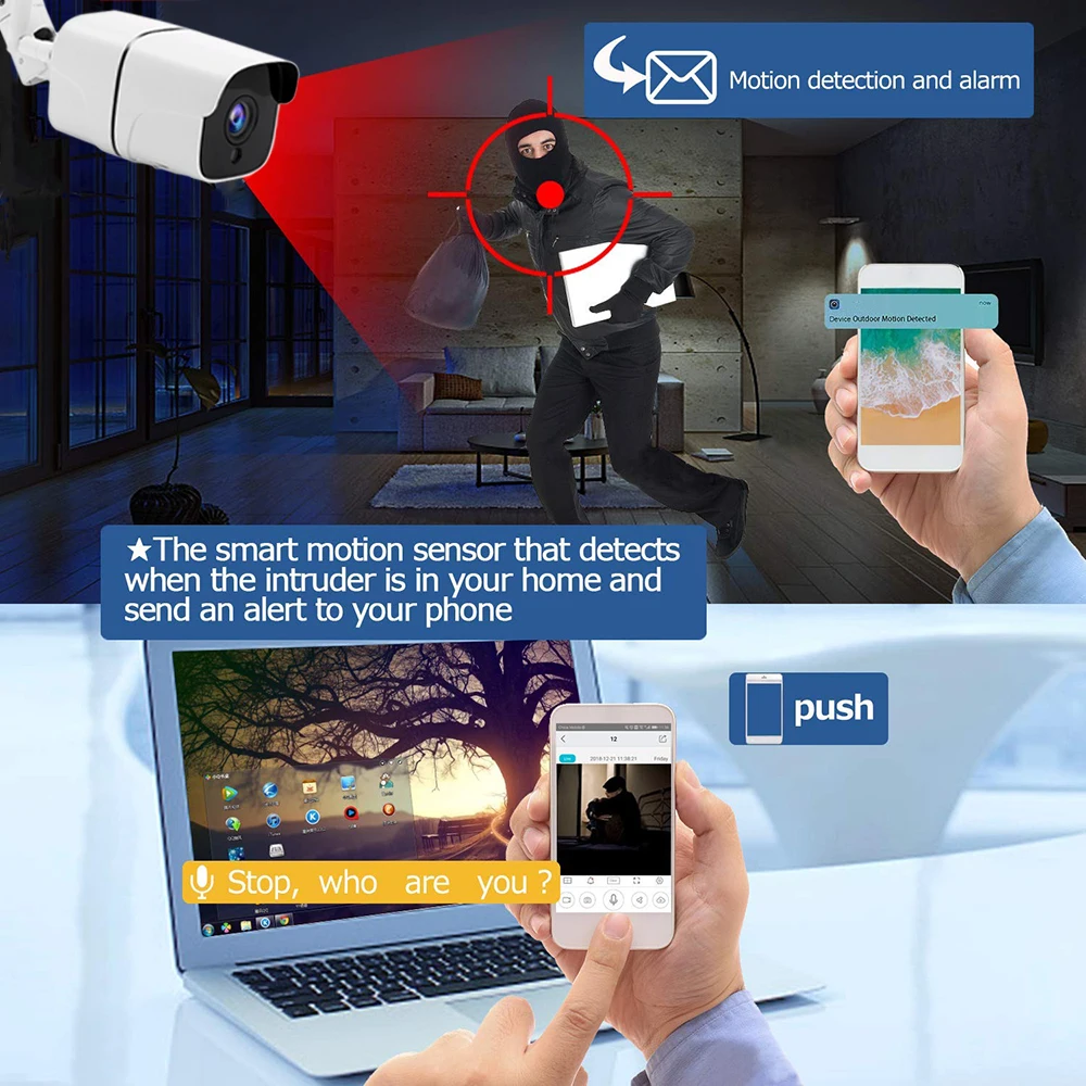 Ip камера HD аудио домашняя видеонаблюдения Wifi IP66 водонепроницаемый уличный для