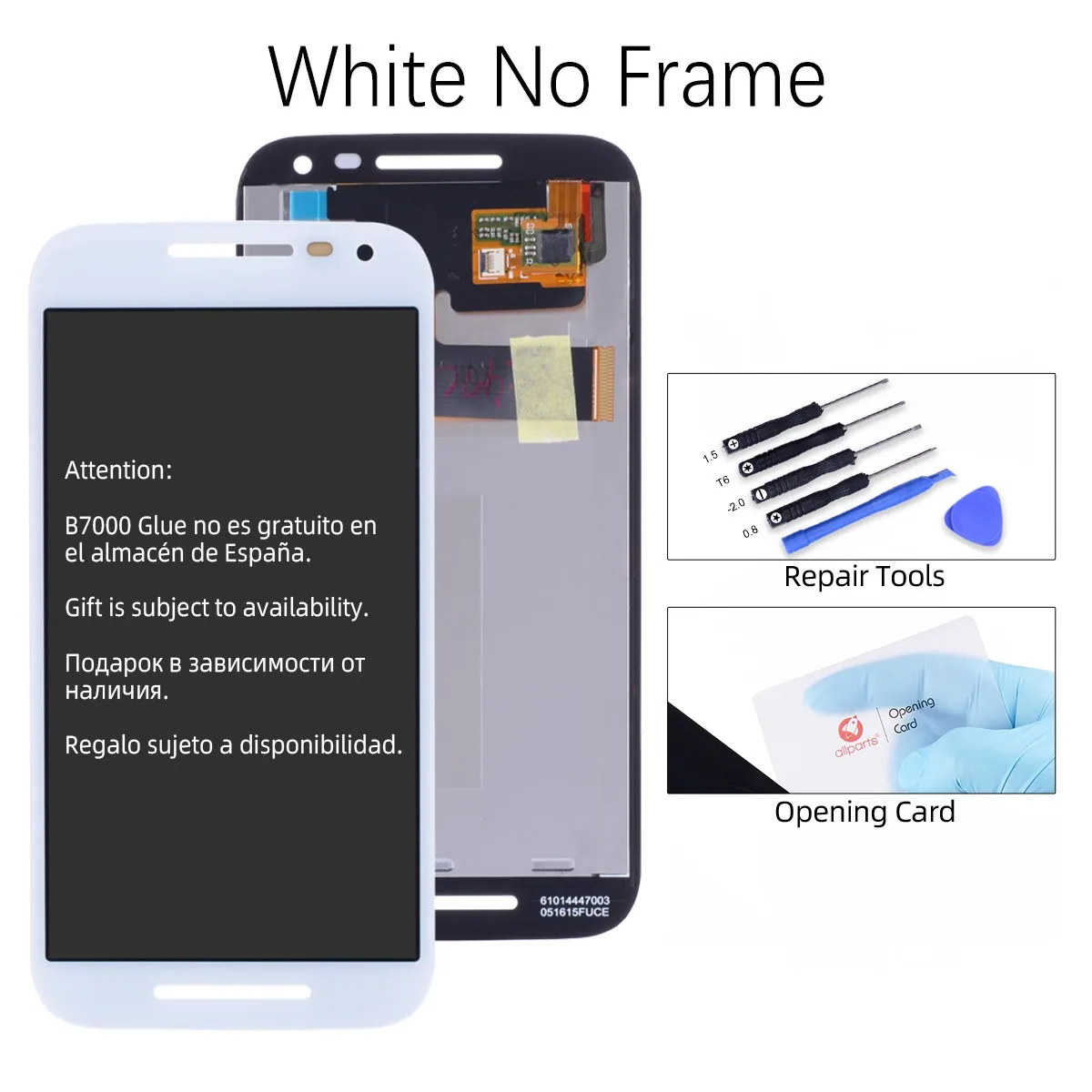 White Дисплей для Motorola Moto G3 LCD XT1544 XT1543 xt1541 xt1550 в сборе с тачскрином 5.0" черный белый - Цвет: White