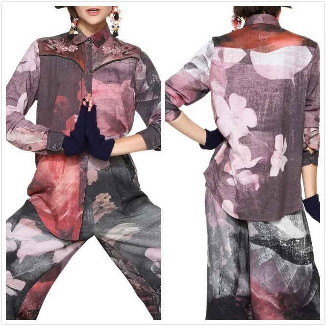 11 XL Различные принтованные Женские рубашки в Deg, Испания,(2 - Цвет: 11 XL