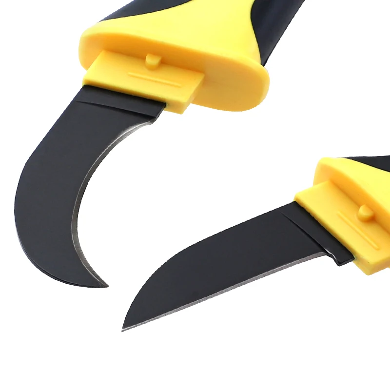 Прямой изогнутый нож электрика с острым краем для зачистки проволоки складной