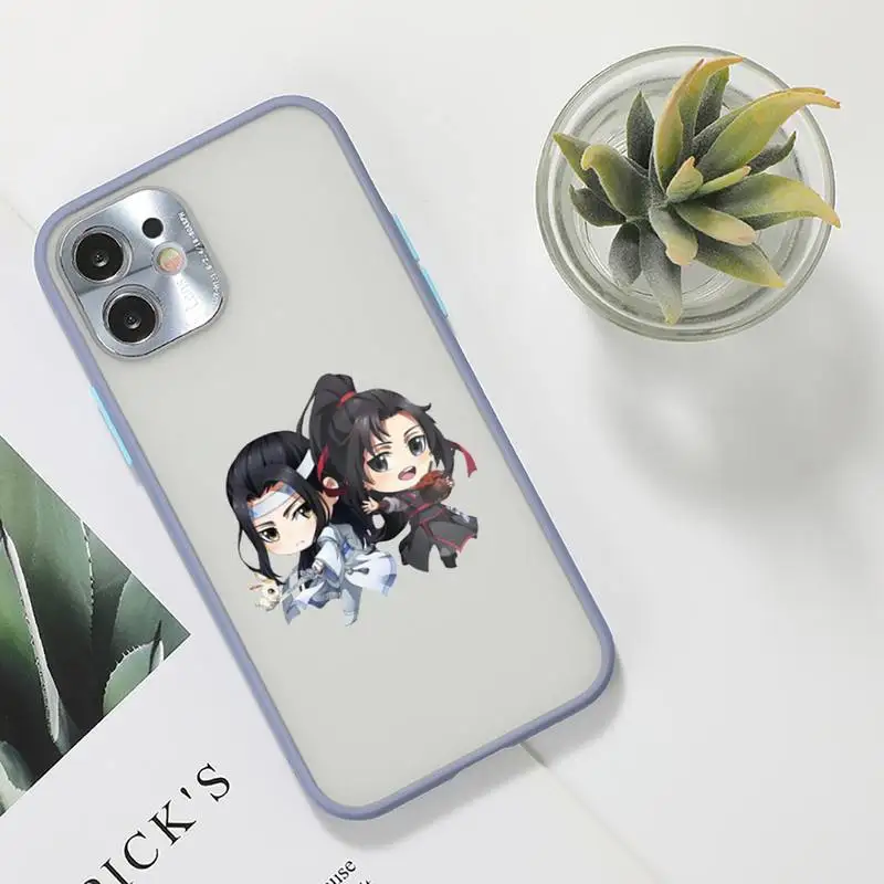 

Mo Dao Zu Shi Phone Case For iPhone 12 11 Mini Pro XR XS Max 7 8 Plus X Matte transparent Gray Back Cover