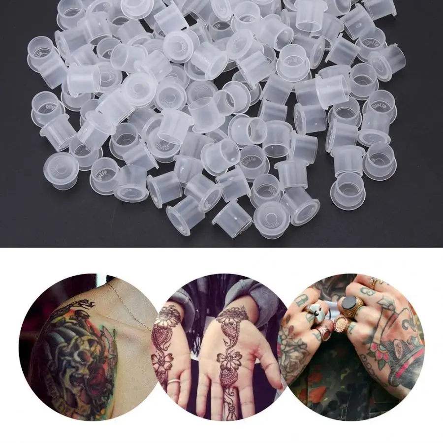 Перманентный макияж 1000 шт. тату микроблейдинг пигмент контейнер для чернил