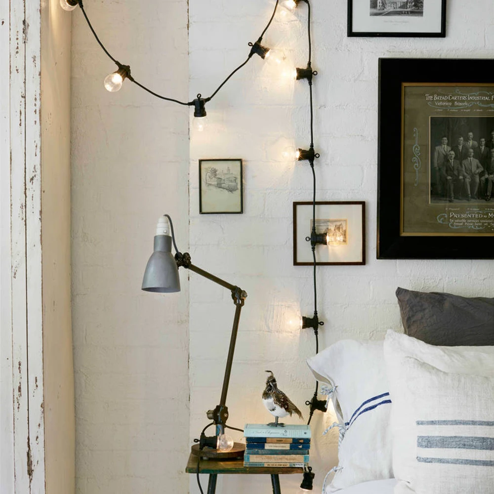 

10/20 Bulb LED Globe String Light Fairy Light Wedding Backyard Street Light Garland G50 Patio Garden Party Outdoor Christmas