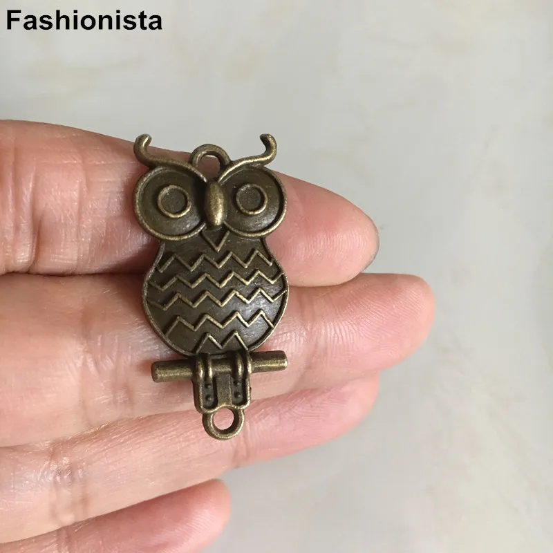 Бесплатная доставка 60 шт. соединитель для шармов в виде совы браслета или