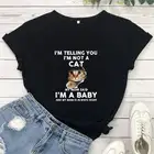 Женская футболка с надписью I'm A Baby и надписью I'm A Baby