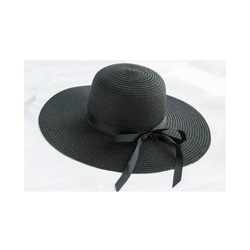 Шляпа женская Соломенная с широкими полями и защитой от УФ-лучей | Аксессуары для