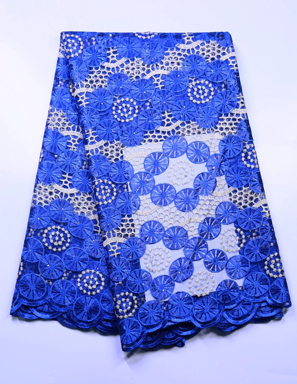 

African Lace Fabric 2018 High Quality White Lace Fabric With Beaded Nigerian Tulle Mesh Lace Lace Trimmings For Sewing