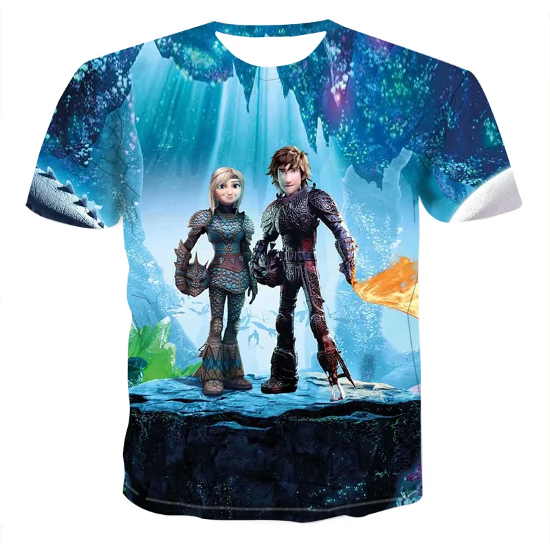 

2020 New Fashion 3D T- T-shirt Men 's T-shirts Ball shirt men clothing Short-sleeved T- shirt -boy Cartoon Dragon