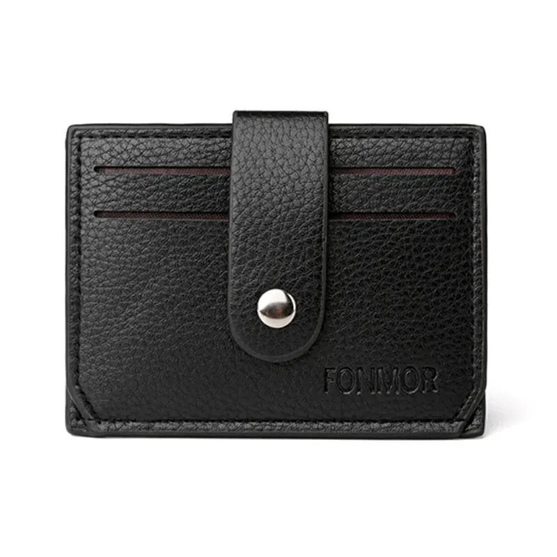 Fashion Unisex Card Holder Women PU Slim Small Wallet Card Retro Leather Men Wallet Business Package Coin Purse Card Holder