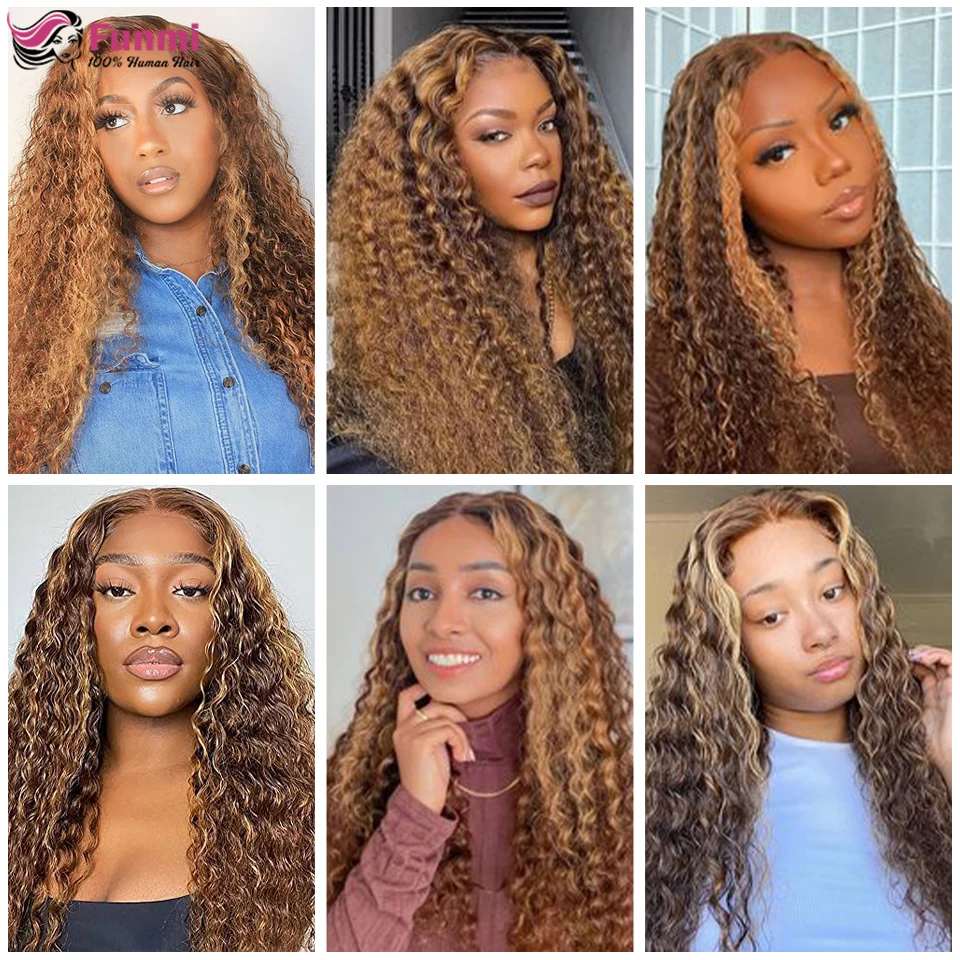 Пупряди для хайлайтера с фронтальной 13x4 дюймовой волнистой пучкой прозрачной