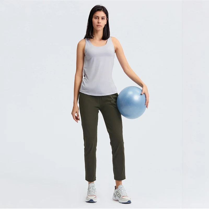 

Lululemon On The Fly Pant 28" Nude Casual Trousers Can Be Turned Up