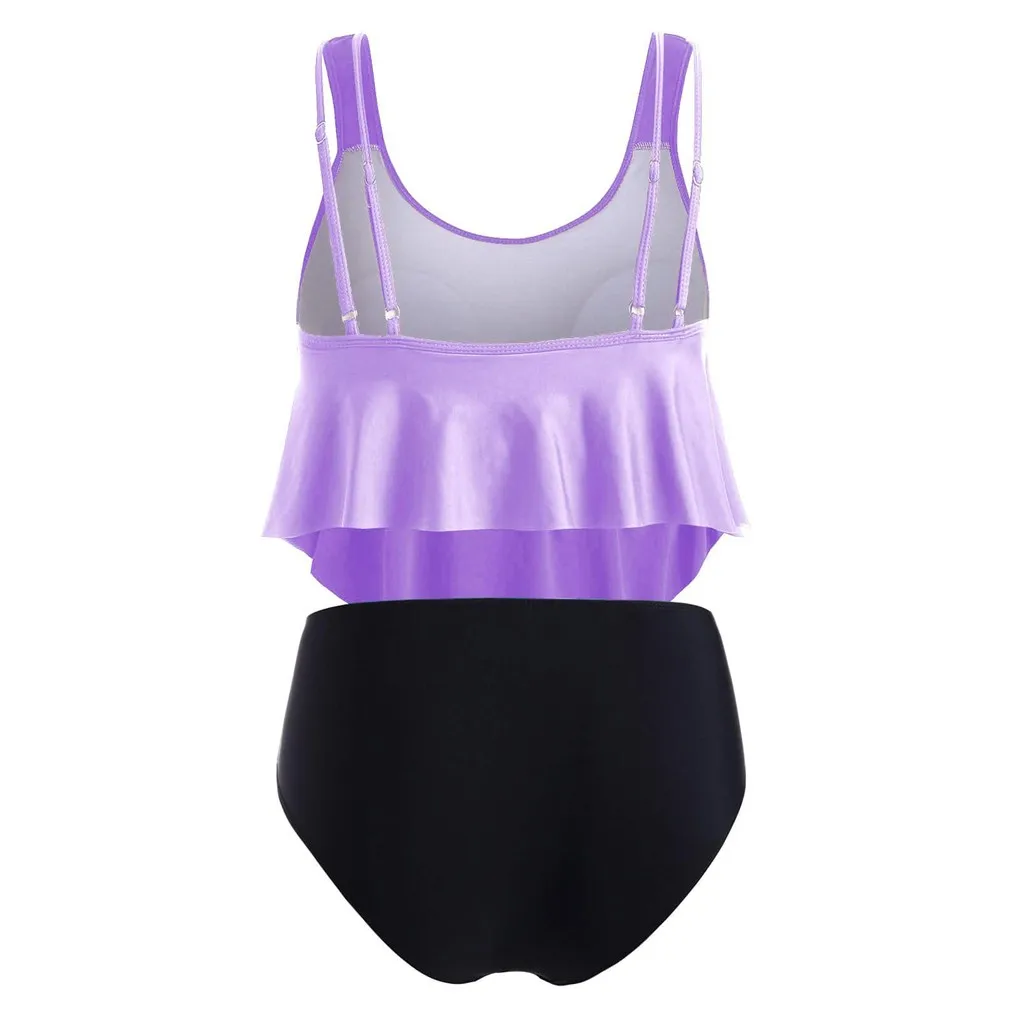 2020 сексуальный купальник с открытыми плечами и оборками модель размера плюс 5xl