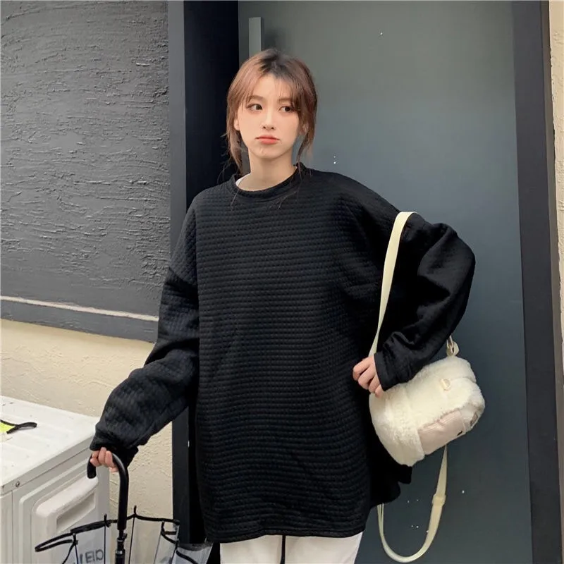 

Spring Autumn Plus Size Sweatshirts For Women Loose Casual Streetwear Women's Pullover Long Sleeve Female Hoodies