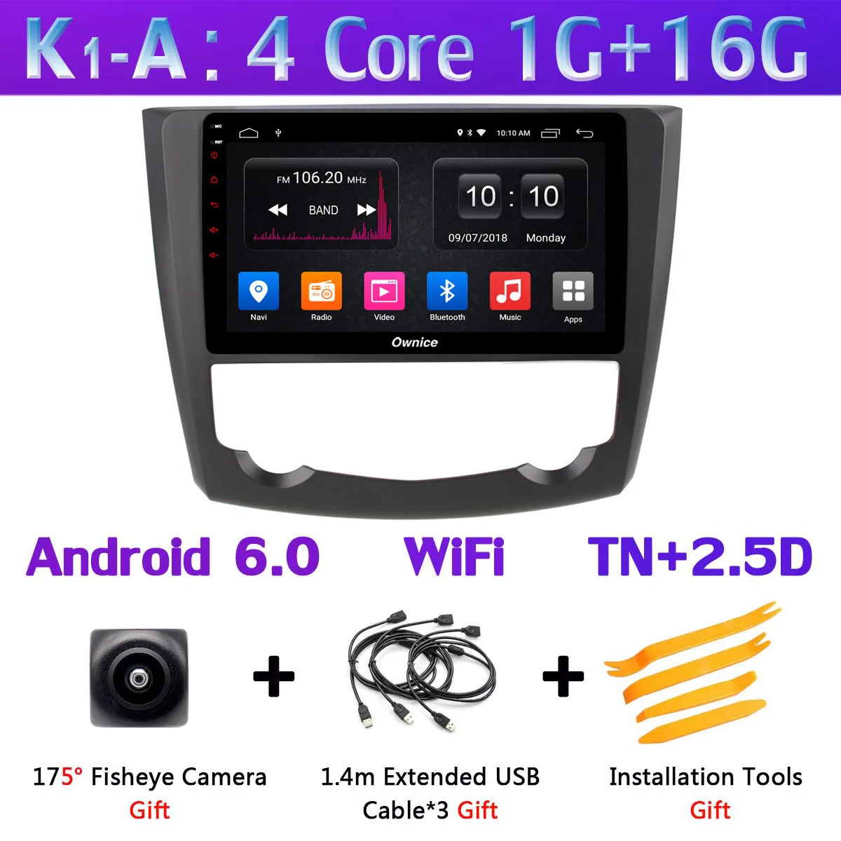 K1-A 360 ° панорамная 4 × камера 4G WiFi Android 9,0 4G+ 64G SPDIF DSP CarPlay Автомобильный мультимедийный плеер для Renault Kadjar- gps радио - Цвет: K1-A
