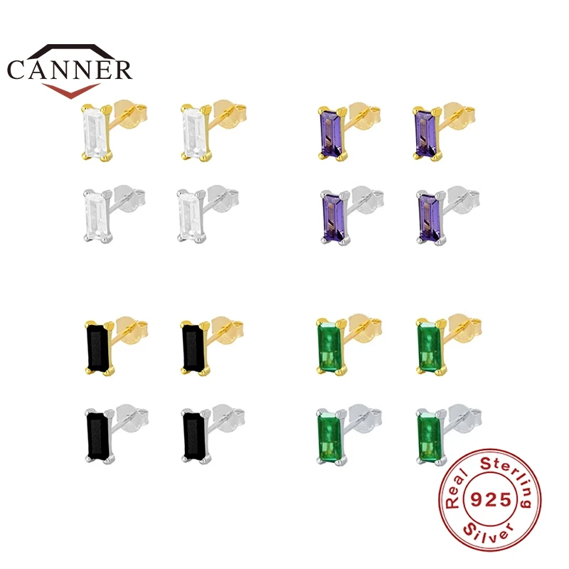 Женские серьги-гвоздики CANNER серьги из стерлингового серебра 925 пробы с