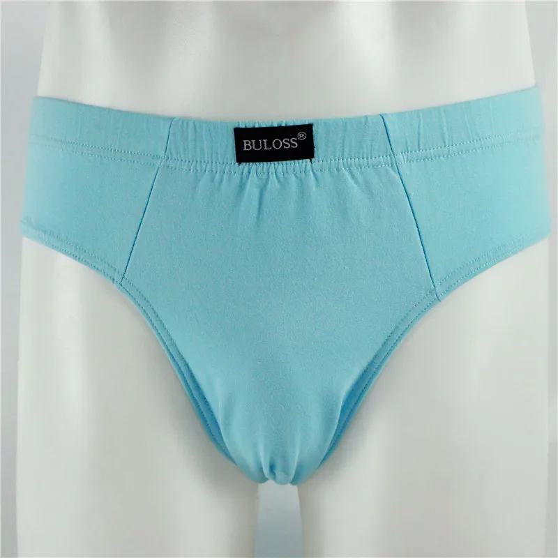 Трусы мужские однотонные хлопковые плавки-бикини пикантное нижнее белье 4 шт./лот