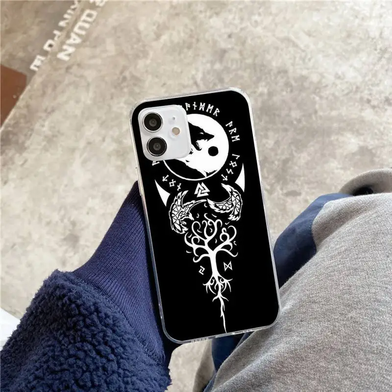 

Viking Vegvisir Odin Nordic Customer Phone Case For iphone 5s 6 7 8 11 12 plus xsmax xr pro mini se Cover Fundas Coque