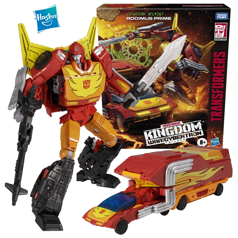 

Hasbro Transformers Toys War for Cybertron Rodimus Prime Kingdom Collection Level Autobot PVC Transformer Masterpiece Robot 20CM