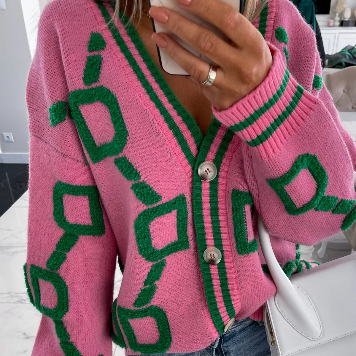 

Autumn Winter Button Up Loose Cardigan Sweater Women Knitted Long Sleeve Tops Oversized Sweaters Warm Sueters Coat Streetwear