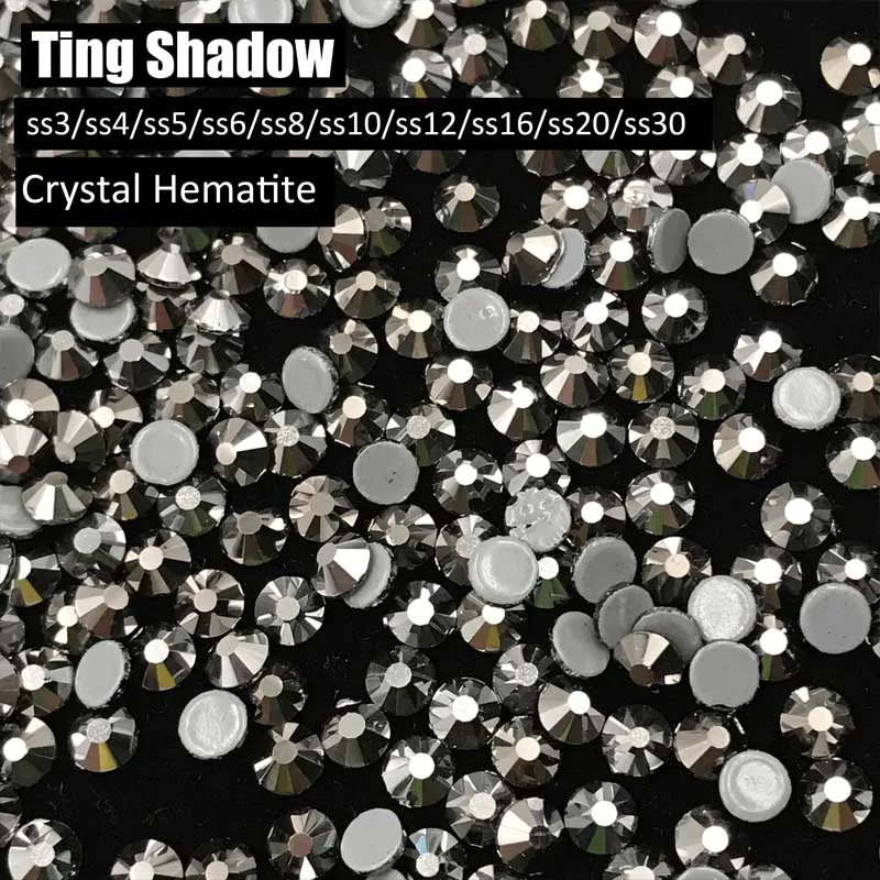Crystal Hematite Aurum Лабрадор гематит розовое золото Flatback горячей фиксации стеклянные кристаллы, стразы для гимнастики одежды обувь украшения для ногтей - Цвет: Crystal Hematite
