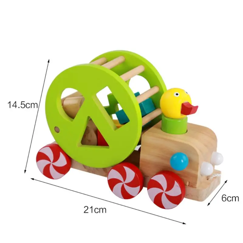 

Wooden Duck Pull Along Walking Car Baby Toddlers Kids Children Early Educational Learning Toy