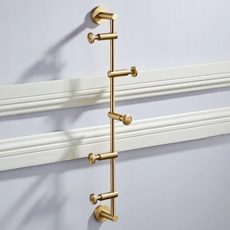 

Coat Rack Free Adjustment, Solid Brass Coat Hooks with 3/4/5/6 Hooks for Hats, Scarves, Clothes Handbags