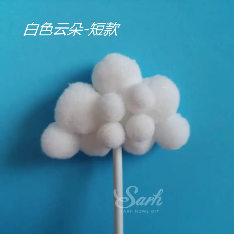 3pc hairball clouds Кролик пара кролик с днем рождения украшения Сердце Дерево розовый торт Топпер для свадебной вечеринки малыш день Святого Валентина юбилей Любовь Подарки - Цвет: 3pc hairball clouds